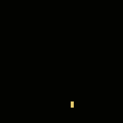 Looping gif of yellow pixelated explosion